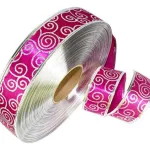 Cintas Navideñas Pack X5 Adornos Glitter 5cm 2,70mts Navidad