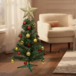 Arbol Navidad Carioca Verde 0,90mt + Kit Decoracion Rojo/oro