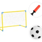 Arco De Futbol Desarmable Infantil Con Pelota E Inflador Color Amarillo