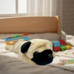 Peluche Perro Bulldog Frances Acostado Suave 60cm