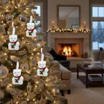 Adorno Colgante Árbol Navidad Oso X2 Decoración Navideña