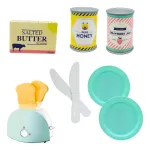 Tostadora Con Accesorios Juguete Con Mecanismo Real Cocina Color Agua