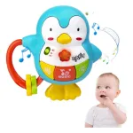 Sonajero Musical Bebe Pingüinos Con Luz Y Sonidos Jyf Toys Color Verde Oscuro