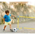 Arco De Futbol Desarmable Infantil Con Pelota E Inflador Color Amarillo