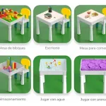 Mesa Didactica Infantil Construccion Silla 102 Bloques Niños