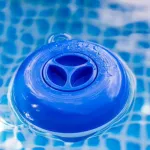 Boya Recipiente Para Pastilla De Cloro 50g Pileta Piscina Color Azul