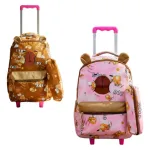 Mochila Escolar Colegio Carrito Capibara + Cartuchera Niñas