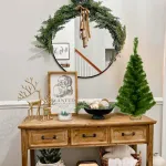 Arbolito De Navidad Mini 0,80mts Con Base De Tronco Natural