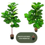 Ficus Artificial 130cm Verde Claro Expreso Polar Con Maceta Decorativa