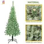 Árbol De Navidad Arbolito Slim Nevado 1.50mts Base Metal