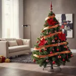 Arbol Navidad Montañes Deluxe 1.50mts Rojo Black Friday