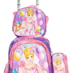 Mochila Carrito Espalda Escolar 2 En 1 Canopla Lunchera Luz