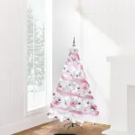 Arbol Navidad Blanco Tronador De Lujo 1.80mts + Kit Rosa