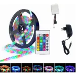 Tira Led 220v 5 Metros Luces Rgb Con Control Remoto Y Fuente