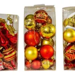 Kit Adornos Navidad Rojo Oro 72 Piezas