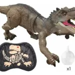 Dinosaurio Control Remoto Expreso Polar Luces Sonidos Marrón Claro