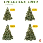 Arbol De Navidad Pino Natural Amber 1.50mts Base Metal