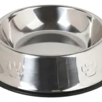 Plato Bebedero Mascota Para Agua Comida Perro Gato Plateado