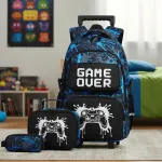 Mochila Con Carrito Infantil Escolar 3 En 1 Canopla Lunchera