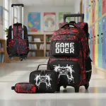 Mochila Con Carrito Infantil Escolar 3 En 1 Canopla Lunchera