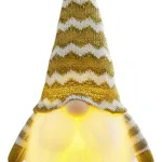 Muñeco De Navidad Gnomo Con Luz Led Adorno Navideño 23cm