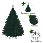 Arbol De Navidad Arbolito Pino Montañes Deluxe 1,30mts Base Metalica Verde