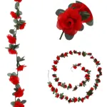 Flores Artificiales Guirnalda Guía De Rosa Enredadera 2.4m