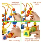 Juego Didactico De Madera Laberinto Actividades Para Bebes Color Amarillo