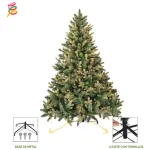 Arbol De Navidad Pino Natural Amber 1.50mts Base Metal