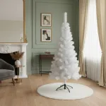 Árbol De Navidad Tronador Slim Blanco 1.50mts Base Metal