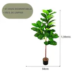 Ficus Artificial 130cm Verde Claro Expreso Polar Con Maceta Decorativa