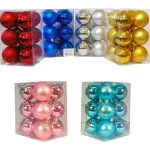 Adornos Navideños Set Bolas De Navidad 7cm X12 Unidades