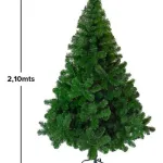 Árbol De Navidad Arbolito Pino Tronador De Lujo 2.10mts Base Metálica Verde