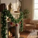 Guirnalda Boa Navidad Muerdago 9 Cm 2 Mts Deco Navideña X3u