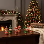 Set Adornos Carrusel Colgante Navideño Decoración Pack X6