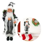 Papa Noel Muñeco De Navidad Adorno Decoracion Color Gris