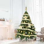 Árbol De Navidad Montañes Deluxe 1.80mts Decorado Oro Color Verde/oro