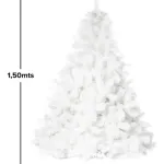 Arbolito De Navidad Extra Lujo Patagonia Blanco 150 Cm Con Base Metálica