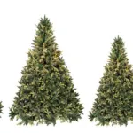 Arbol De Navidad Pino Natural Amber 1.30mts Base Metal