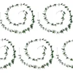 Flores Artificiales Guirnalda Guía De Rosa Enredadera 2.4m