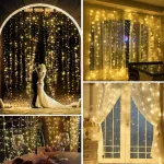 Cortina Led X300 Luces Navidad Bodas 3x3 Mts 12 Tiras 220v