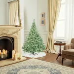 Árbol De Navidad Montañes Deluxe Nevado 1.80mts Base Metal