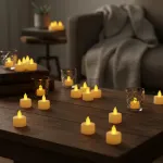 Pack X24 Velita Luz Led Calida Pilas Incluidas Decoracion