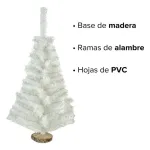 Arbolito De Navidad Blanco 80cm Con Adornos 30 Piezas Azul