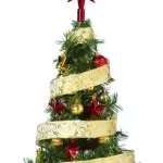 Arbol De Navidad 80cm Con Adornos 30 Piezas Rojo Oro