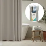 Cortina De Baño Ducha Peva 1,80cm Ganchos Plástico