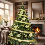 Arbol Navidad Tronador De Lujo 2,10mts + Kit 60 Adornos Oro