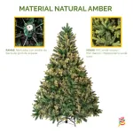 Arbol De Navidad Pino Natural Amber 1.80mts Base Metal