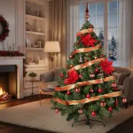 Arbol Navidad Montañes Deluxe 1.50mts Rojo Black Friday