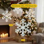 Adorno Colgante Copo De Nieve Decoración Navidad X4
